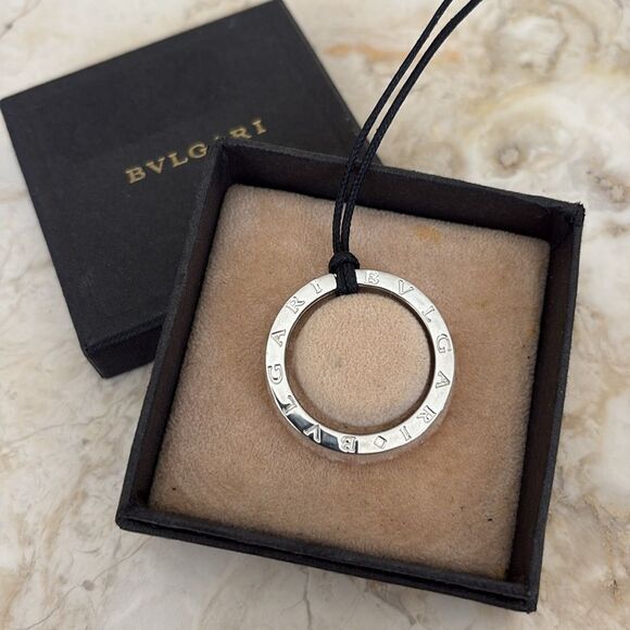 BVLGARI 925 Sterling Silver Key Ring / Pendant - Picture 4 of 11